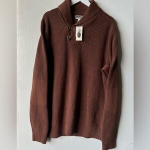 DULUTH TRADING CO Mens XLT Brigadier Shawl Collar Sweater Long Sleeve NWT